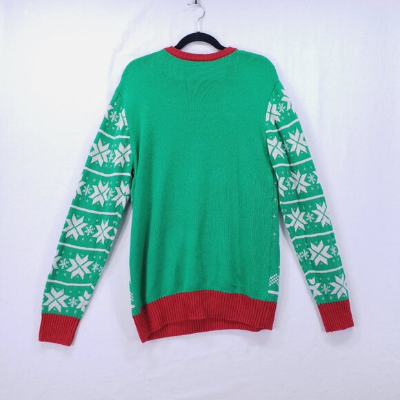 The Grinch Merry Grinchmas Knit Ugly Christmas Crewneck Sweater Large Dr. Seuss - Picture 14 of 16